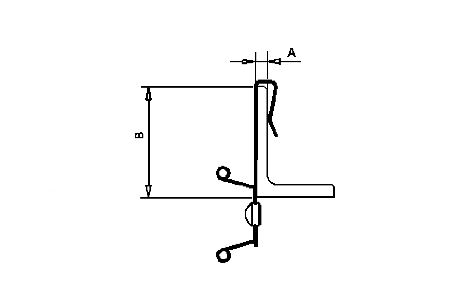 Clip per profilo in acciaio armonico con porta fascetta CLP1470
