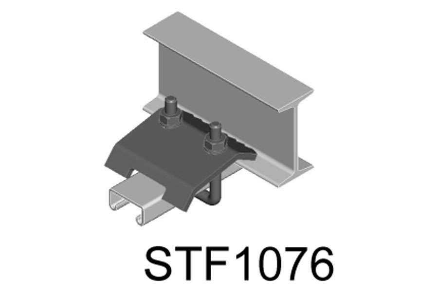 Ganascia zincata a caldo per fissaggio profilo Strut 41x41 a trave STF1076
